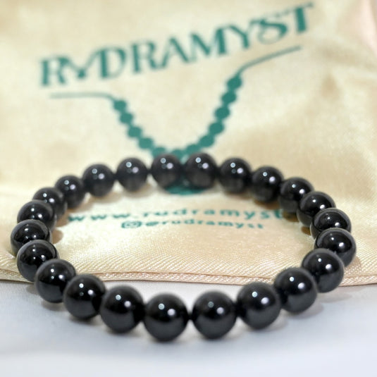 Natural Black Tourmaline Bracelet - Nazar Raksha