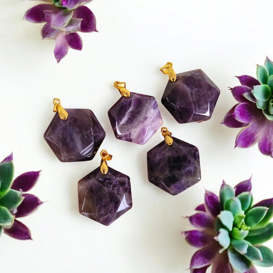 Handcrafted Amethyst Crystal Pendant – Positivity, Balance & Protection