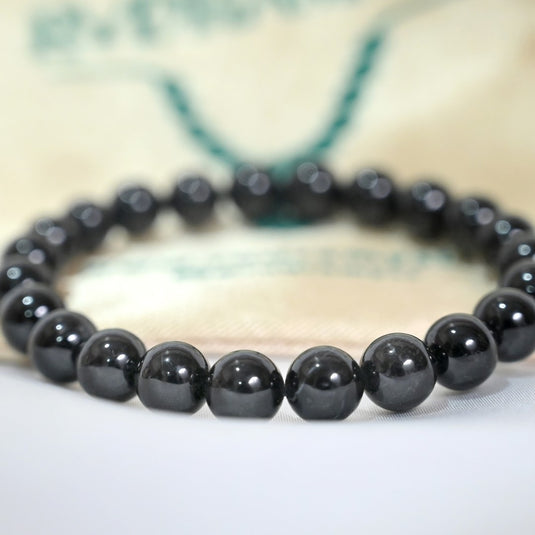 Natural Black Tourmaline Bracelet - Nazar Raksha