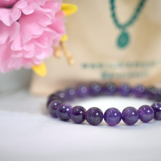 Natural Amethyst Bracelet - Stress Killer