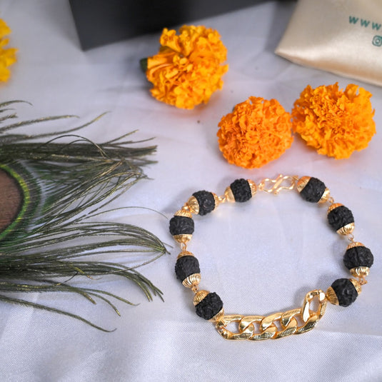 Trinity Chain Rudraksha Bracelet